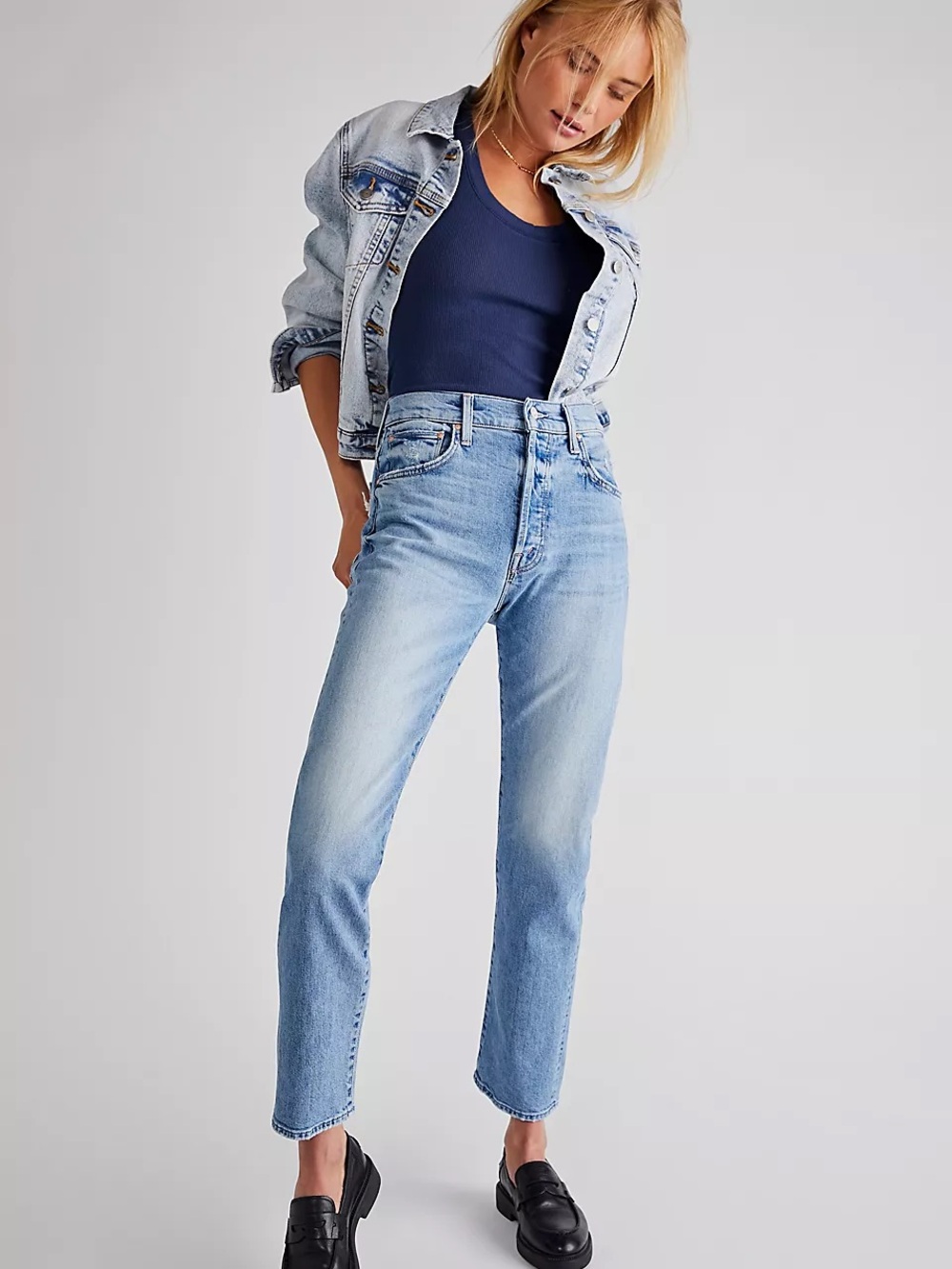MOTHER The High Waisted Hiker Hover Jeans Size 33